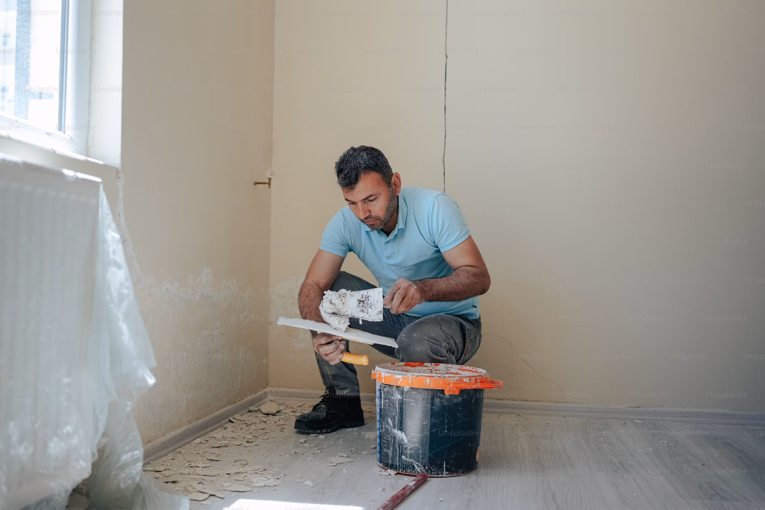 Living Room Tile Installation